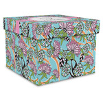 Summer Flowers Gift Box with Lid - Canvas Wrapped - XX-Large (Personalized)