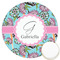 Summer Flowers Icing Circle - Large - Front