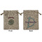 Summer Flowers Medium Burlap Gift Bag - Front and Back