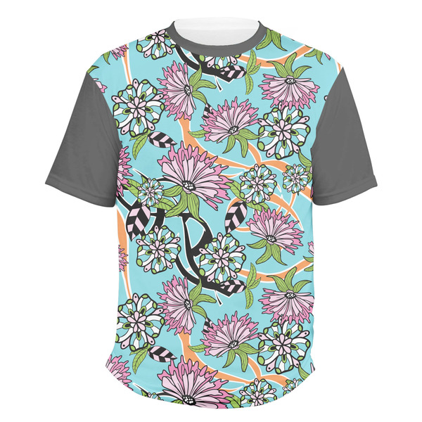 Custom Summer Flowers Men's Crew T-Shirt