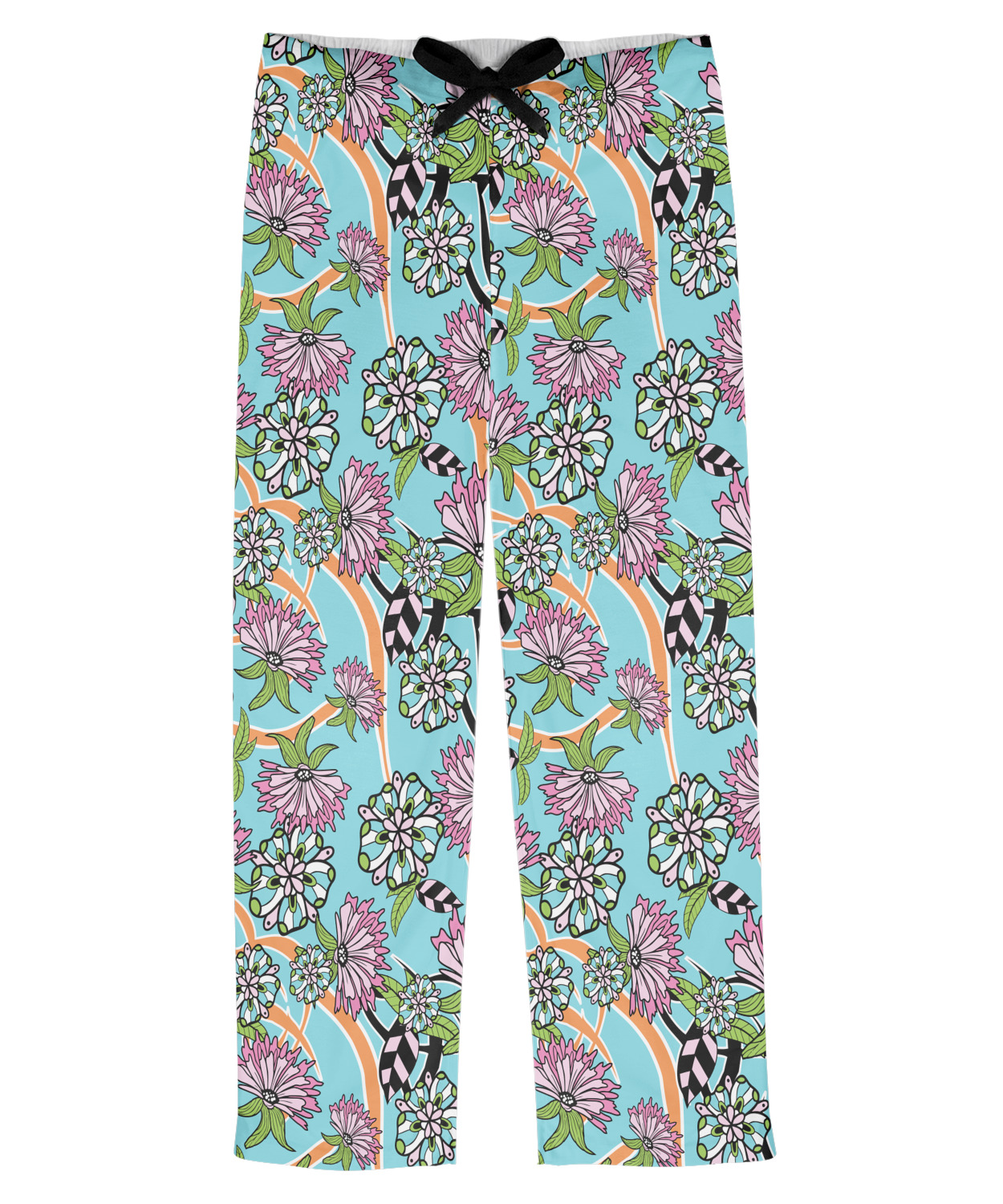 Custom Summer Flowers Mens Pajama Pants