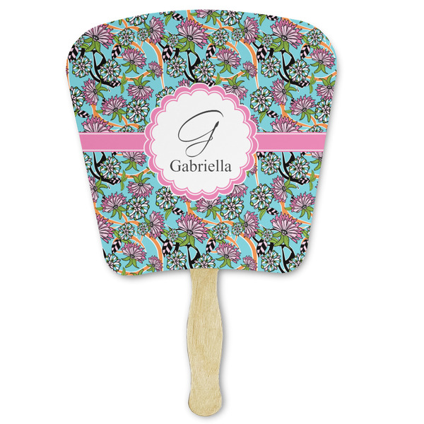 Custom Summer Flowers Paper Fan (Personalized)