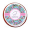 Summer Flowers Printed Icing Circle - Medium - On Cookie