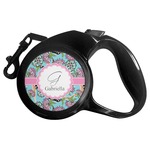 Summer Flowers Retractable Dog Leash - Medium (Personalized)