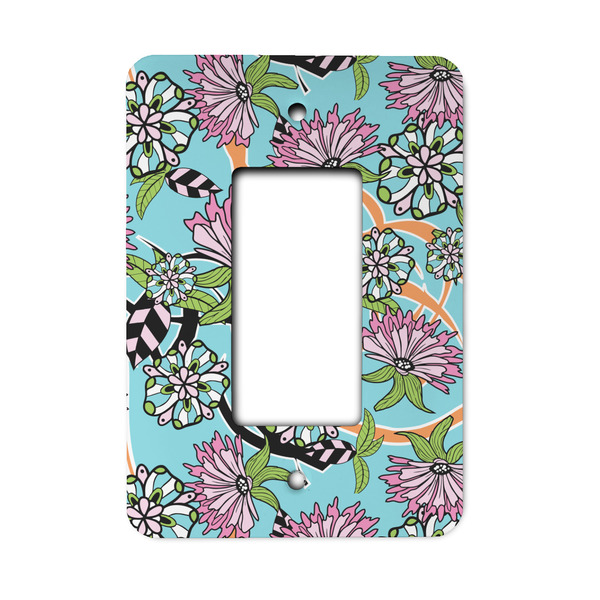 Custom Summer Flowers Rocker Style Light Switch Cover