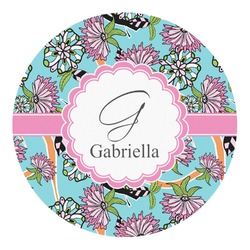 Summer Flowers Round Decal - XLarge (Personalized)
