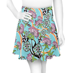 Summer Flowers Skater Skirt - X Large