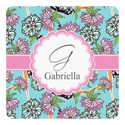 Summer Flowers Square Decal - XLarge (Personalized)