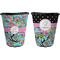 Summer Flowers Trash Can Black - Front and Back - Apvl