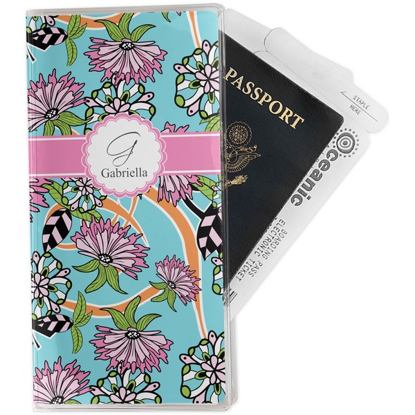 Custom Summer Flowers Travel Document Holder