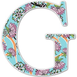 Summer Flowers Letter Decal - Medium (Personalized)