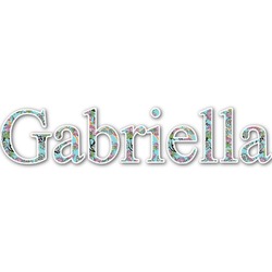 Summer Flowers Name/Text Decal - Medium (Personalized)