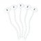 Summer Flowers White Plastic 7" Stir Stick - Oval - Fan