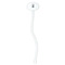 Summer Flowers White Plastic 7" Stir Stick - Oval - Single Stick