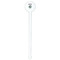 Summer Flowers White Plastic 7" Stir Stick - Round - Single Stick