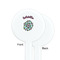 Summer Flowers White Plastic 7" Stir Stick - Single Sided - Round - Front & Back