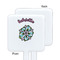 Summer Flowers White Plastic Stir Stick - Single Sided - Square - Approval