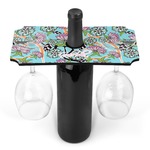 Summer Flowers Wine Bottle & Glass Holder (Personalized)