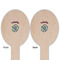 Summer Flowers Wooden Food Pick - Oval - Double Sided - Front & Back