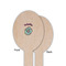 Summer Flowers Wooden Food Pick - Oval - Single Sided - Front & Back