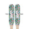 Summer Flowers Wooden Food Pick - Paddle - Double Sided - Front & Back