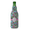 Summer Flowers Zipper Bottle Cooler - FRONT (bottle)