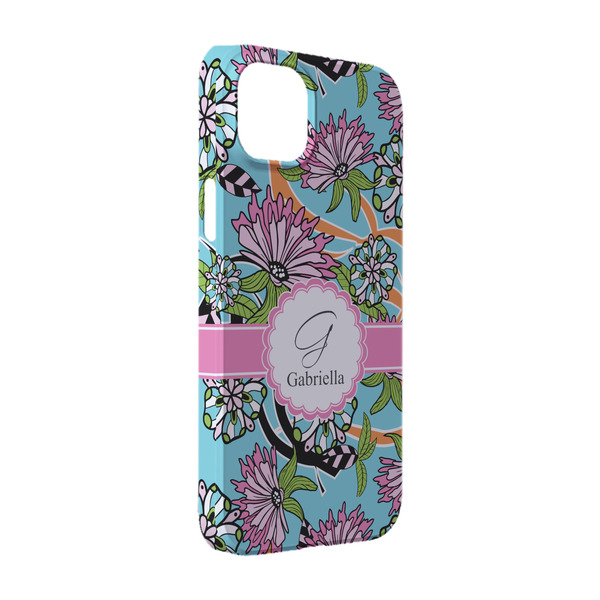 Custom Summer Flowers iPhone Case - Plastic - iPhone 14 (Personalized)