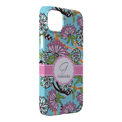 Summer Flowers iPhone Case - Plastic - iPhone 14 Plus (Personalized)