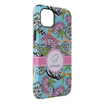 Summer Flowers iPhone Case - Rubber Lined - iPhone 14 Plus (Personalized)