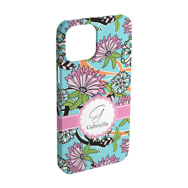 Custom Summer Flowers iPhone Case - Plastic - iPhone 15 Pro (Personalized)