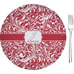 Swirl 8" Glass Appetizer / Dessert Plates - Single or Set (Personalized)