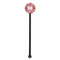 Swirl Black Plastic 5.5" Stir Stick - Round - Single Stick