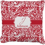 Swirl Faux-Linen Throw Pillow 16" (Personalized)