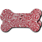 Swirl Ceramic Dog Ornament - Front & Back w/ Name and Initial