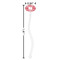 Swirl Clear Plastic 7" Stir Stick - Oval - Dimensions