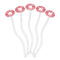 Swirl Clear Plastic 7" Stir Stick - Oval - Fan