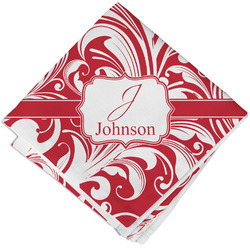 Swirl Cloth Cocktail Napkin - Single w/ Name and Initial