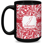 Swirl 15 Oz Coffee Mug - Black (Personalized)