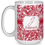 Swirl 15 Oz Coffee Mug - White (Personalized)