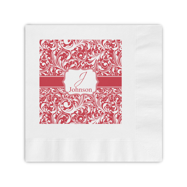 Custom Swirl Coined Cocktail Napkins (Personalized)