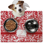 Swirl Dog Food Mat - Medium w/ Name and Initial