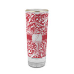 Swirl 2 oz Shot Glass - Glass with Gold Rim (Personalized)