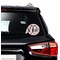 Swirl Interlocking Monogram Car Decal (On Car Window)