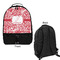 Swirl Large Backpack - Black - Front & Back View