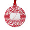 Swirl Metal Ball Ornament - Front