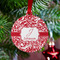 Swirl Metal Ball Ornament - Lifestyle