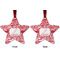 Swirl Metal Star Ornament - Front and Back