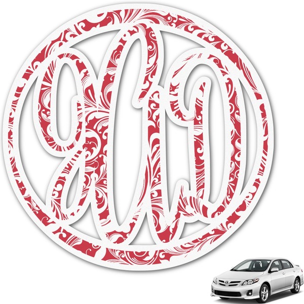 Custom Swirl Monogram Car Decal (Personalized)