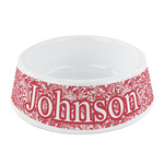 Swirl Plastic Dog Bowl - Small (Personalized)