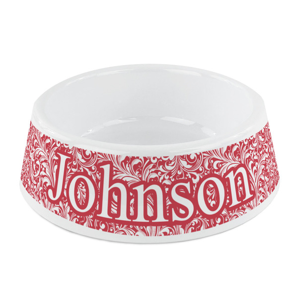 Custom Swirl Plastic Dog Bowl - Small (Personalized)